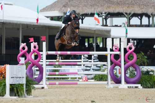 Simon McCarthy and Narcotique v/h Dingenshof won the $32,000 ArthramidVet CSI3* Grand Prix Qualifier during ESP Pre/Charity at Wellington International. Photo © Sportfot