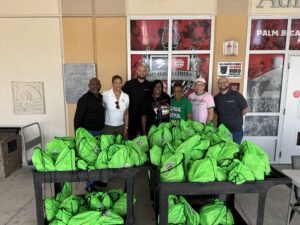 volunteers smiling