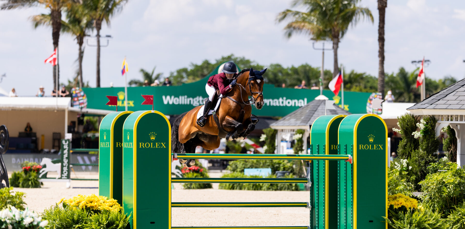 horse jumping a rolex jump